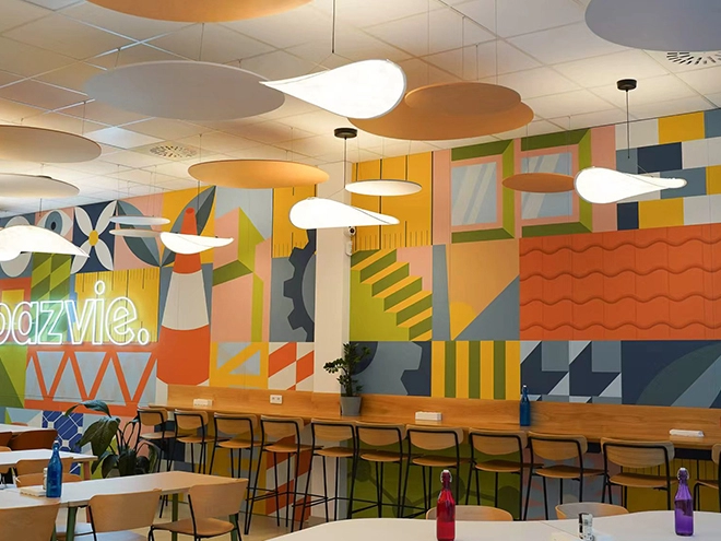 Flat Suspended Acoustic Ceiling