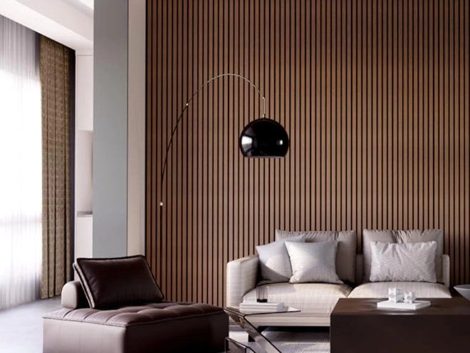 Linear Strip Wood Slat Panel