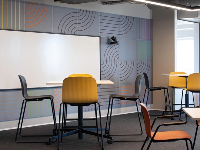 Hexagonal Dual Color Felt Panel