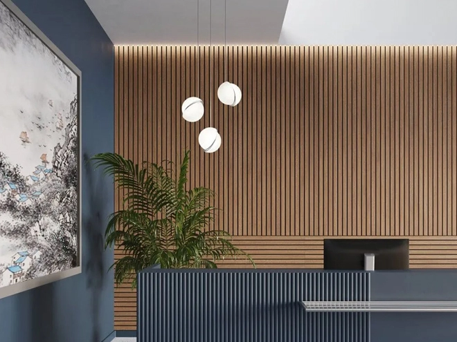 Wooden Veneer PVC Acoustic Panel