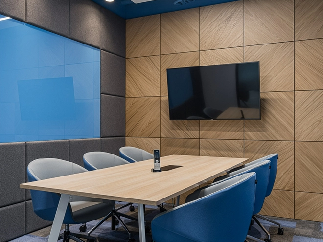 Wooden Veneer PET Acoustic Panel