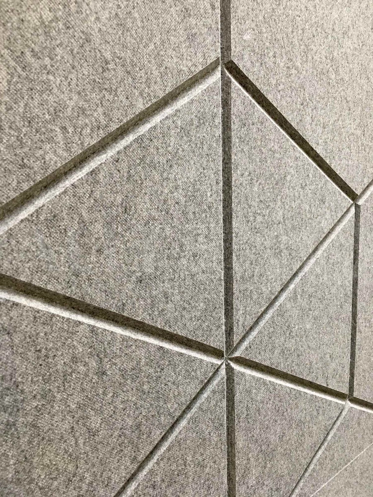 What are the properties of Roydaa Slant Depth Groove PET Felt Acoustic Panels?