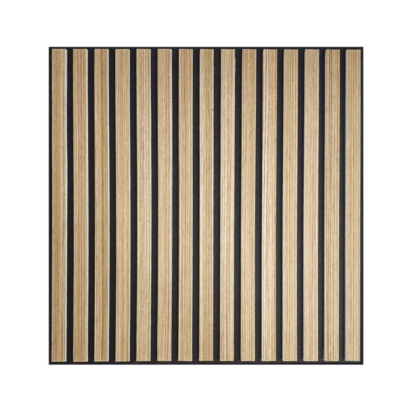 Wood Veneer PET Slat Acoustic Panel