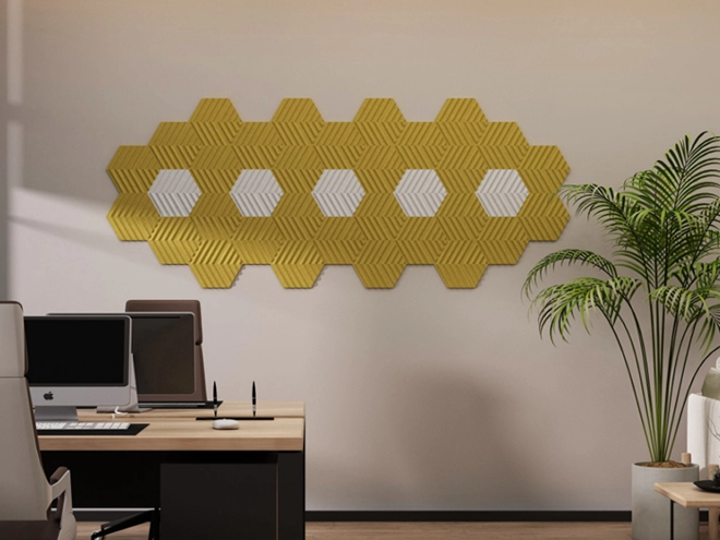 3D Hexagon PET Felt Panel