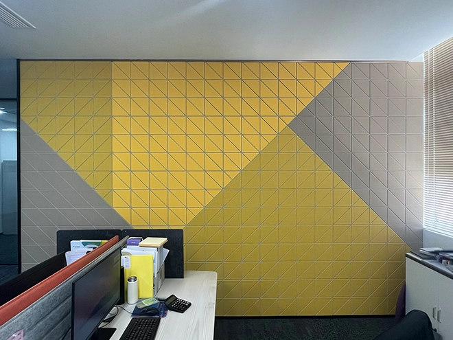 Diagonal Dual Color Felt Panel